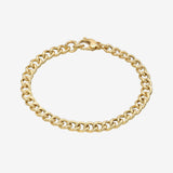 14k Gold Large Curb Link Chain Bracelet Chains Zoe Lev Jewelry