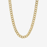 14k Gold Large Curb Link Chain Necklace