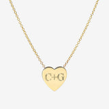 14k Gold Large Heart Necklace Personalized Zoe Lev Jewelry