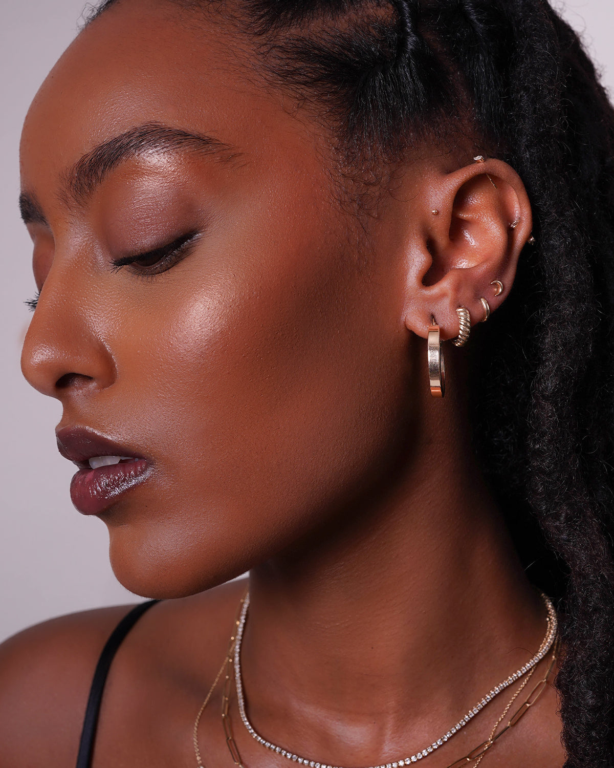 14K Gold Braided Huggie Earrings Hoops & Huggies Zoe Lev Jewelry