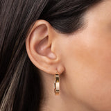 14k Gold Large Flat Hoop Earrings Hoops & Huggies Zoe Lev Jewelry