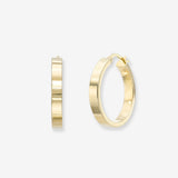 14k Gold Large Flat Hoop Earrings Hoops & Huggies Zoe Lev Jewelry