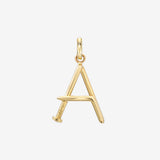 14k Gold Large Initial Nail Pendant Personalized Zoe Lev Jewelry