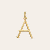 14k Gold Large Initial Nail Pendant Personalized Zoe Lev Jewelry