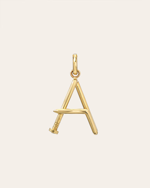 14kGoldLargeInitialNailPendant