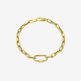 14k Gold Large Open Link Chain with Carabiner Bracelet Chains Zoe Lev Jewelry