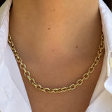 14k Gold Large Oval Link Chain Necklace Chains Zoe Lev Jewelry