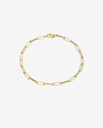 14k Gold Large Paper Clip Chain Anklet Chains Zoe Lev Jewelry