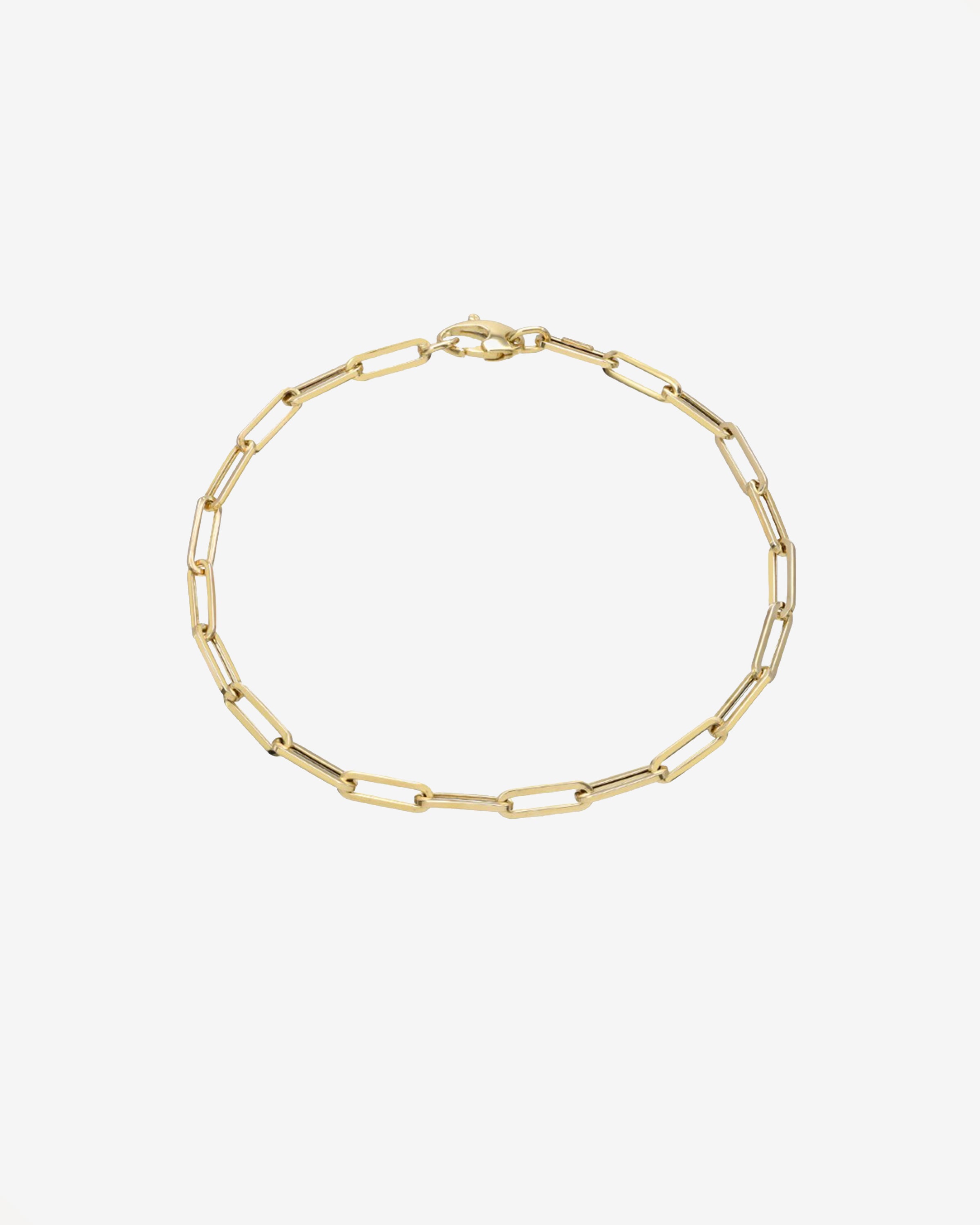 14k Gold Large Paper Clip Chain Anklet Chains Zoe Lev Jewelry