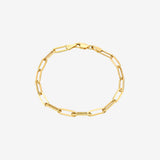 14k Gold Large Paper Clip Chain Bracelet Chains Zoe Lev Jewelry