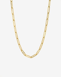 14k Gold Large Paper Clip Chain Necklace Chains Zoe Lev Jewelry