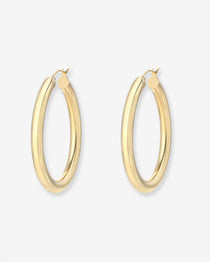 14k Gold Large Thick Hoop Earrings Hoops & Huggies Zoe Lev Jewelry