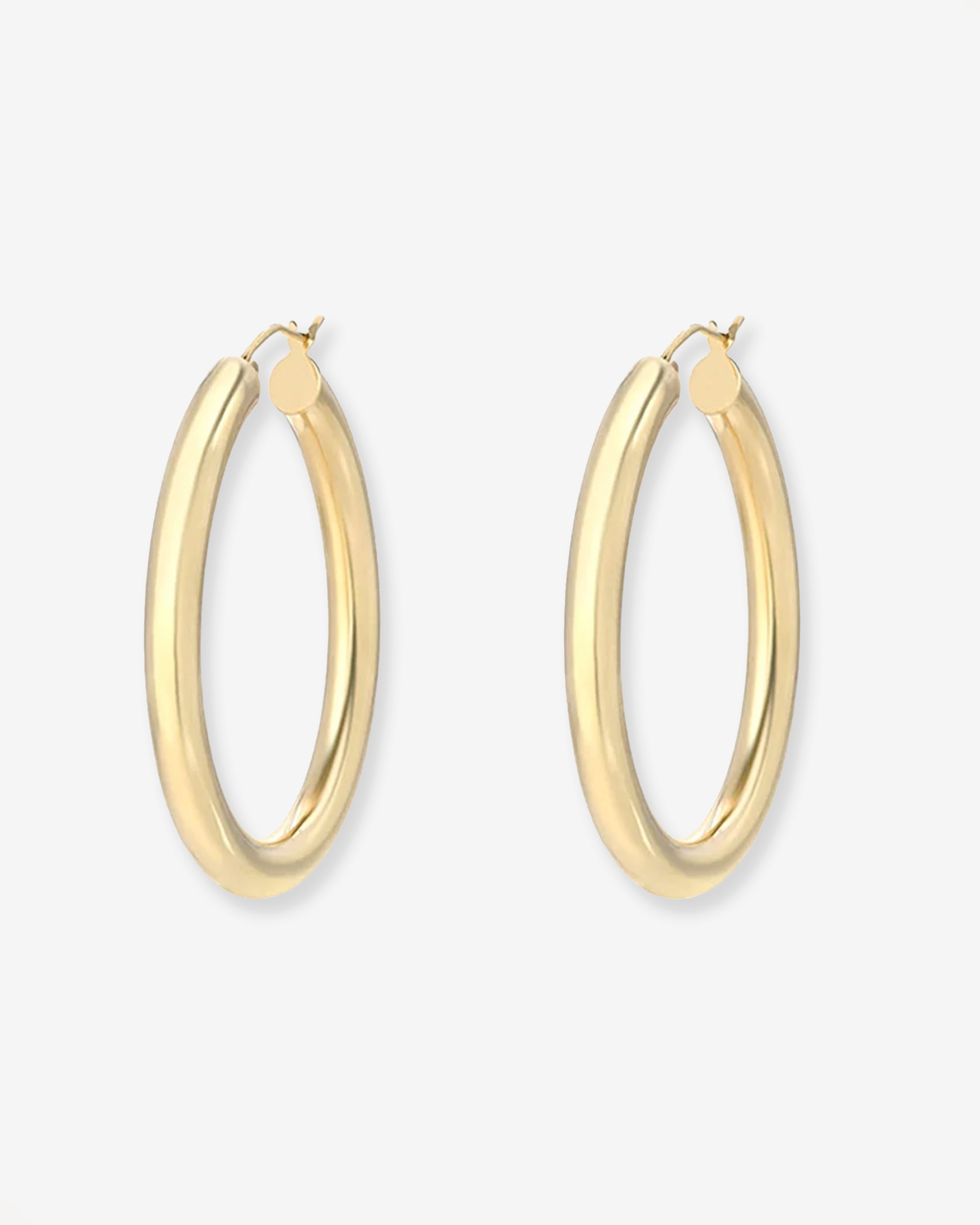 14k Gold Large Thick Hoop Earrings Hoops & Huggies Zoe Lev Jewelry