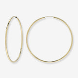 14k Gold Large Thread Hoop Earrings Hoops & Huggies Zoe Lev Jewelry