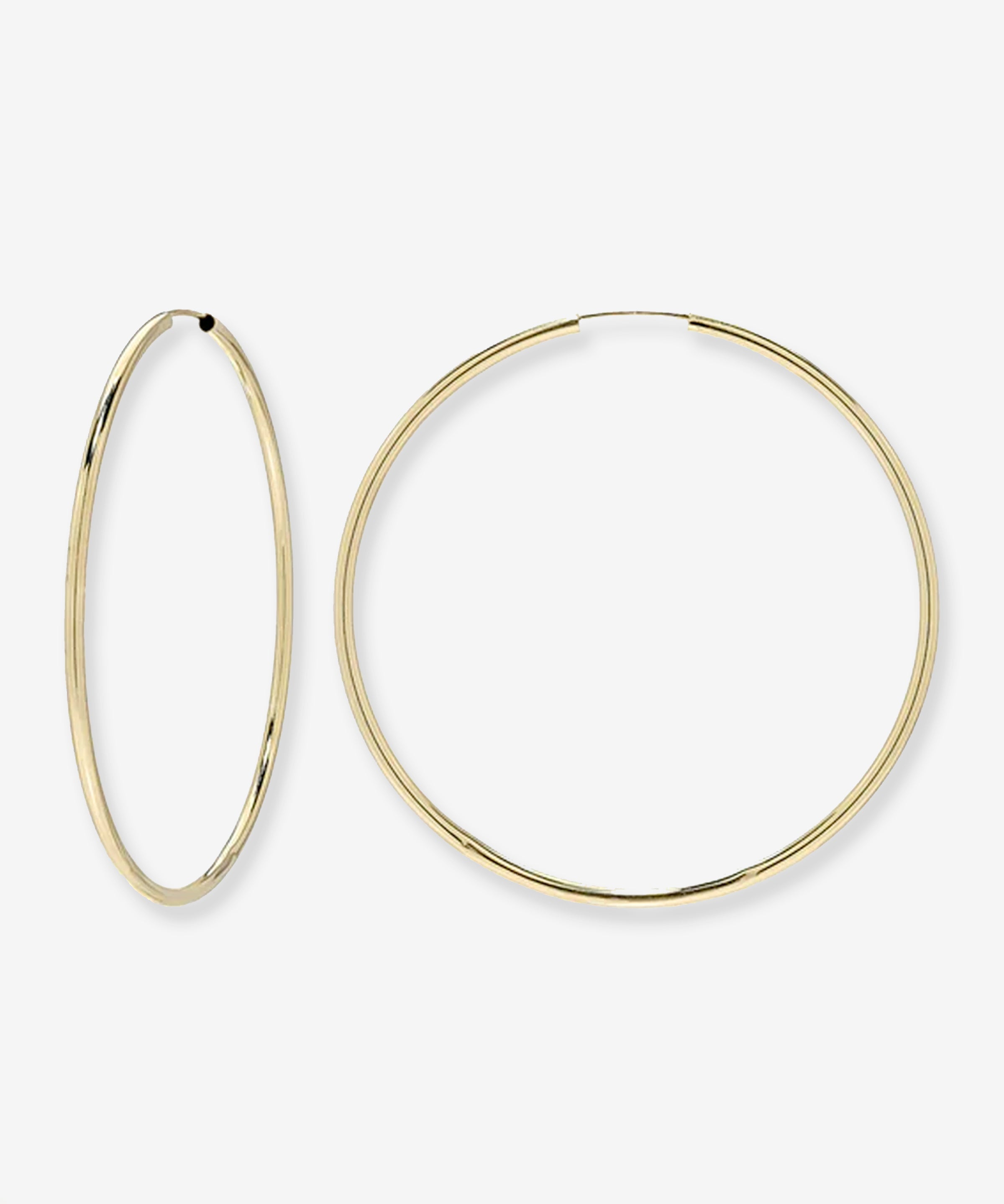 14k Gold Large Thread Hoop Earrings Hoops & Huggies Zoe Lev Jewelry