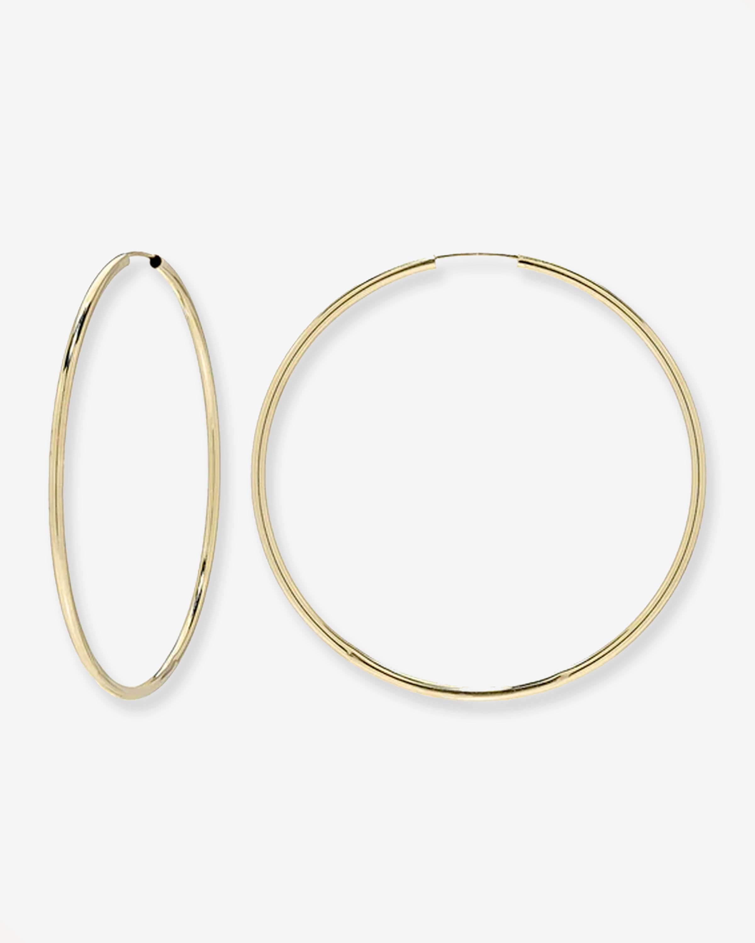 14k Gold Large Thread Hoop Earrings Hoops & Huggies Zoe Lev Jewelry