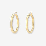 14k Gold Medium Thick Hoop Earrings Hoops & Huggies Zoe Lev Jewelry
