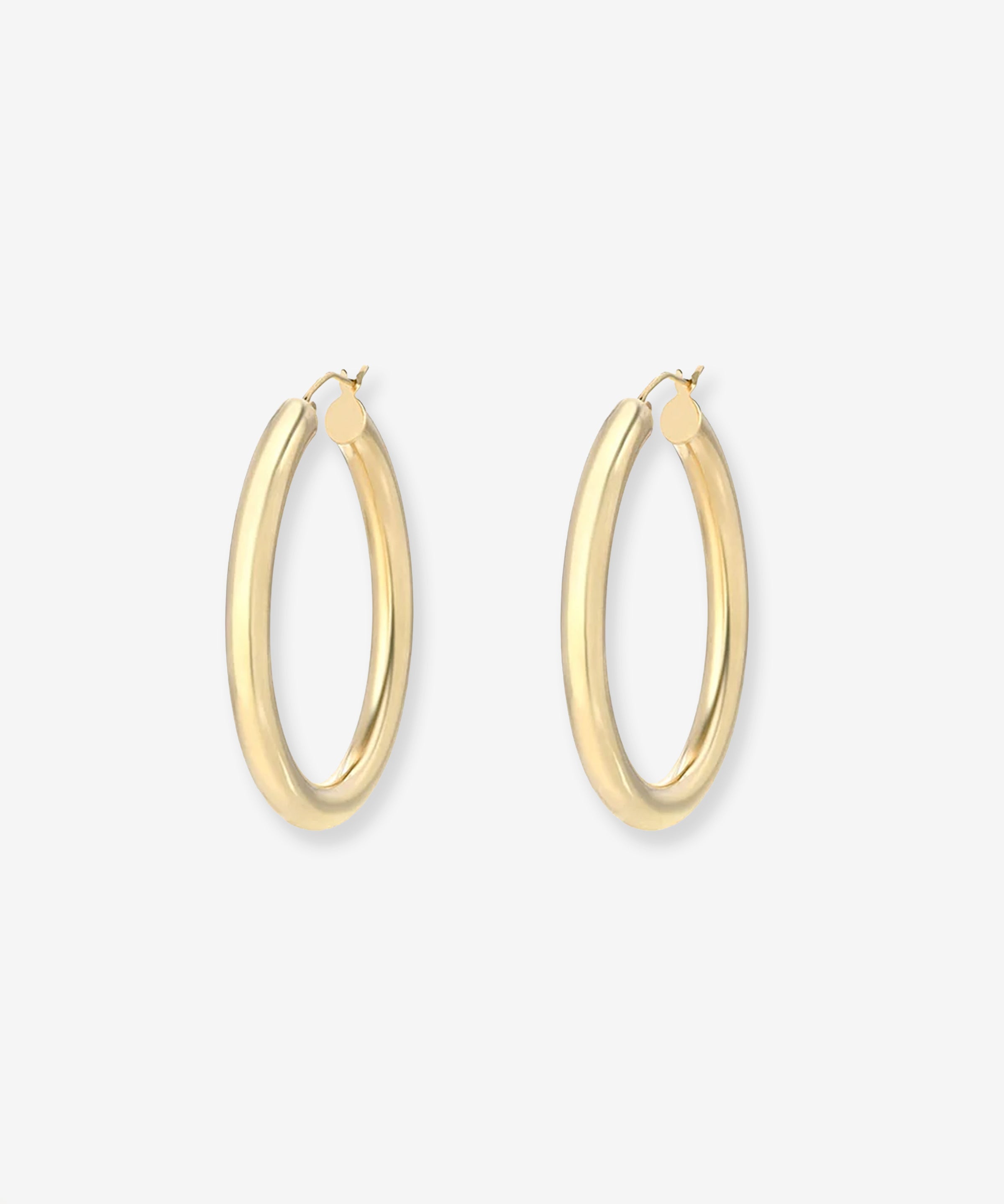 14k Gold Medium Thick Hoop Earrings Hoops & Huggies Zoe Lev Jewelry