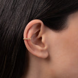 14k Gold Mini Cuban Link Ear Cuff Zoe Lev Jewelry