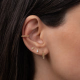 14k Gold Mini Cuban Link Ear Cuff Zoe Lev Jewelry