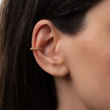 14k Gold Mini Cuban Link Ear Cuff Zoe Lev Jewelry