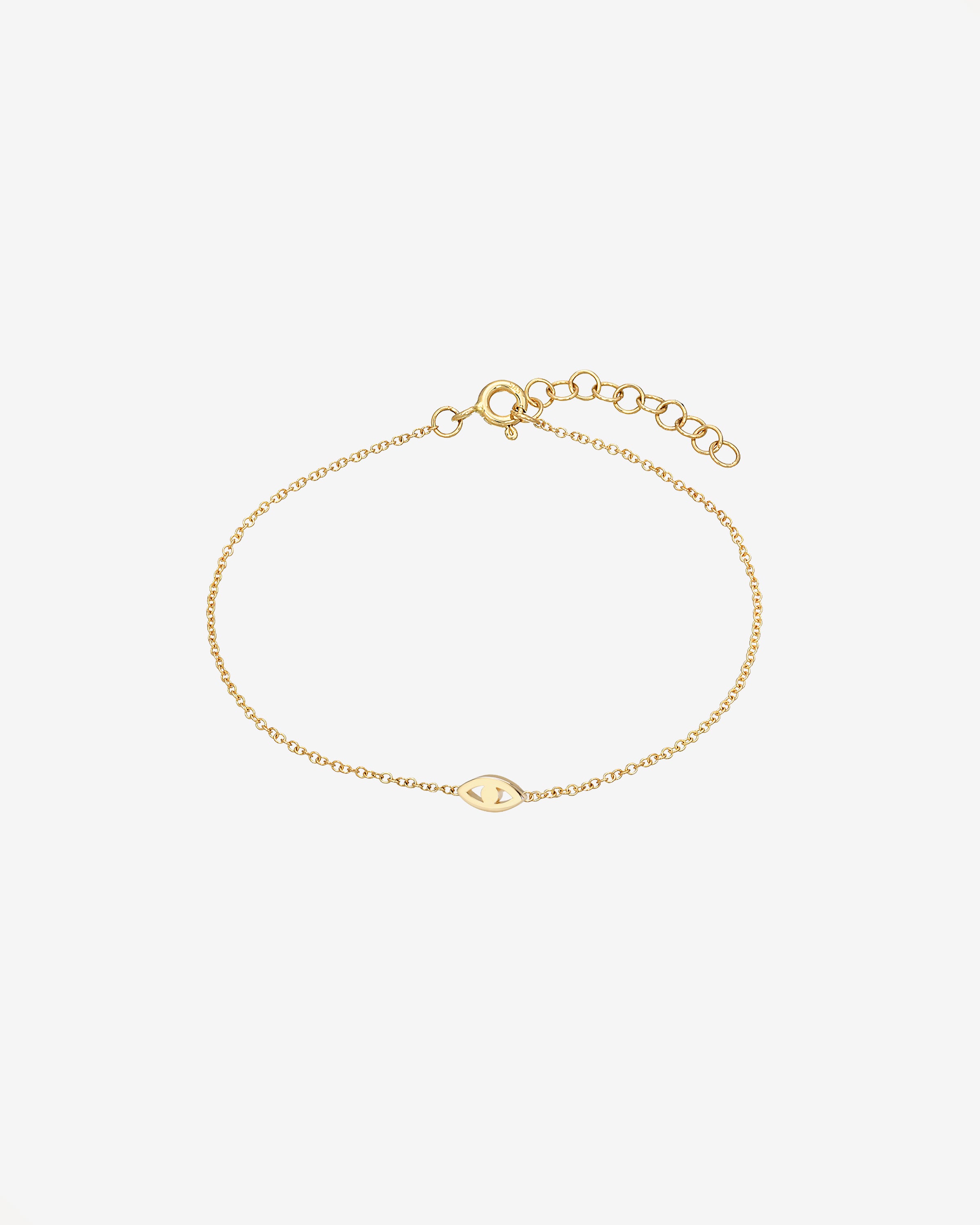 14k Gold Mini Evil Eye Bracelet Zoe Lev Jewelry