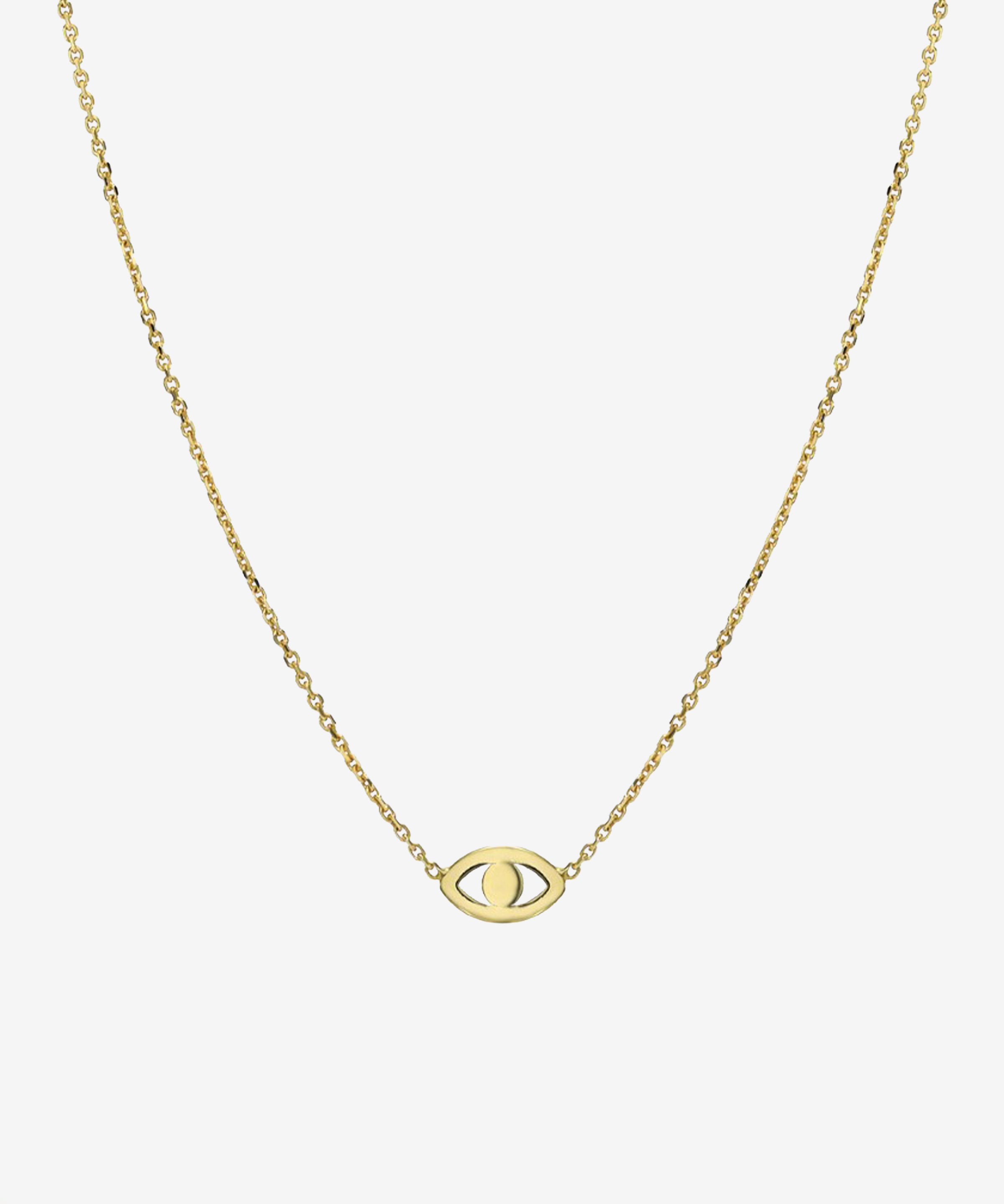 Kids 14k Gold Mini Evil Eye Necklace Kids Zoe Lev Jewelry