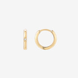 Gold Mini Huggie Earrings with Tiny Diamond SAMPLE SALE Zoe Lev Jewelry