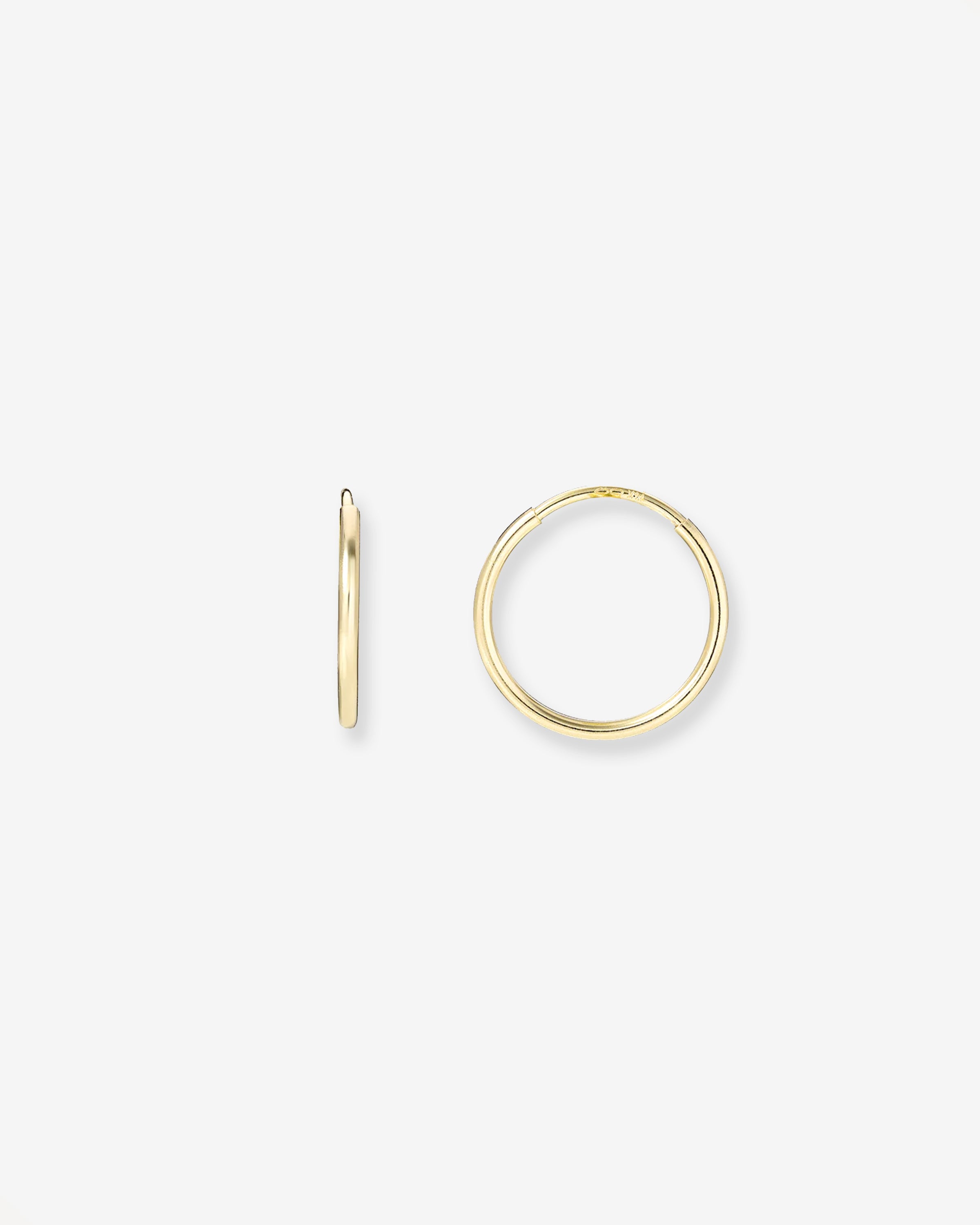 14k Gold Mini Thread Hoop Earrings Hoops & Huggies Zoe Lev Jewelry