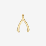 14k Gold Mini Wishbone Pendant
