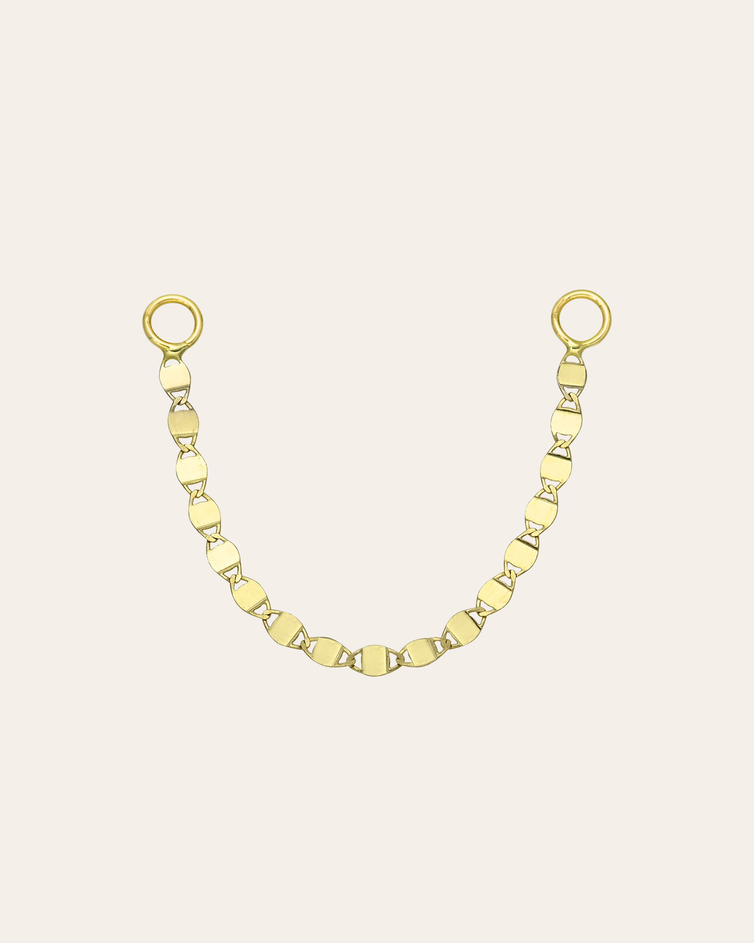 14k Gold Mirror Ear Chain Accessories Zoe Lev Jewelry