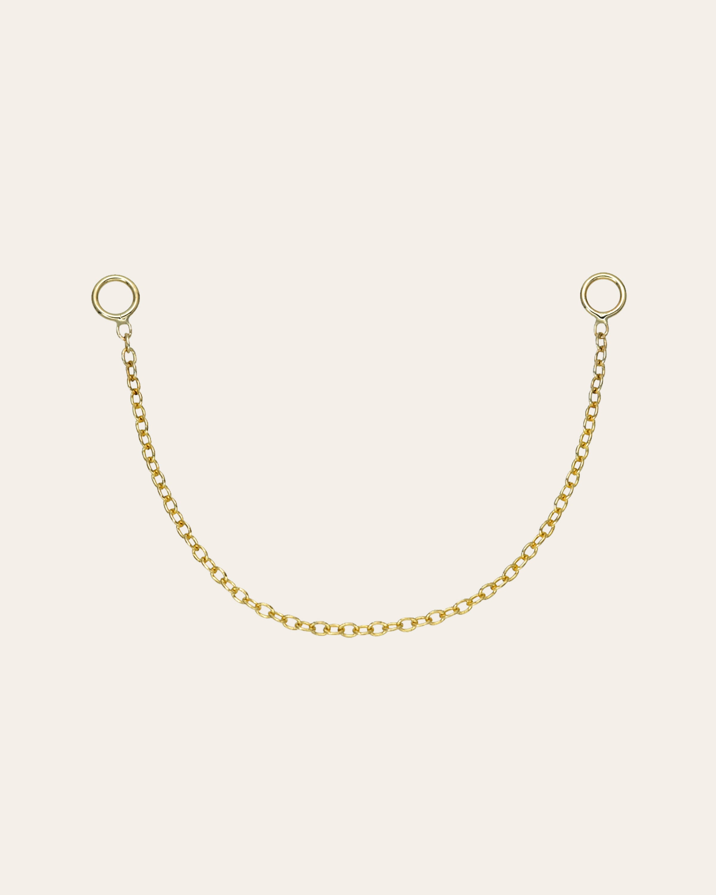 14k Gold Ear Chain SAMPLE SALE Zoe Lev Jewelry