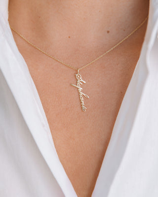 14k Gold Name Pendant Necklace