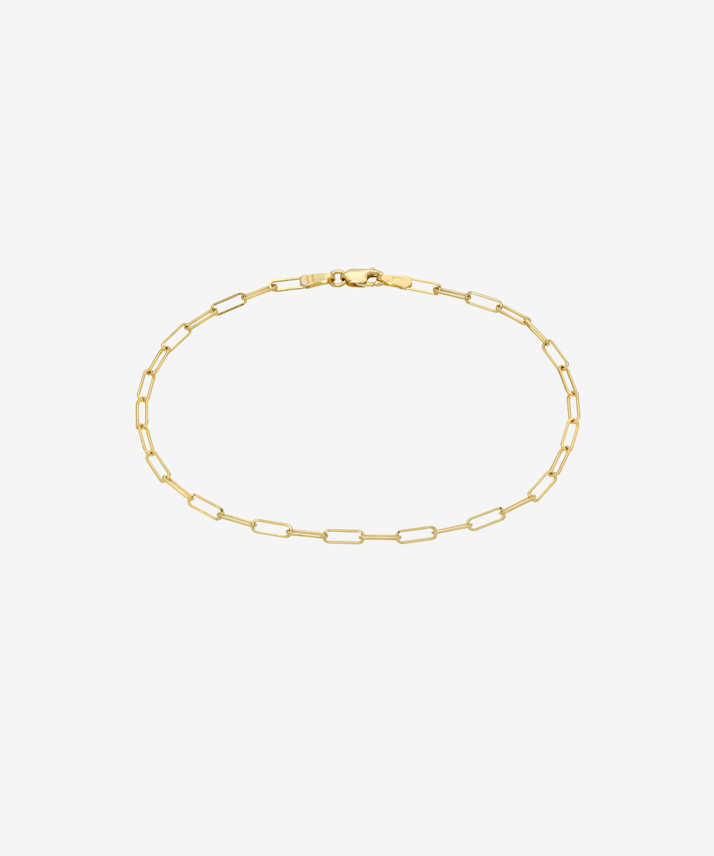 14k Gold Open Link Chain Anklet Chains Zoe Lev Jewelry