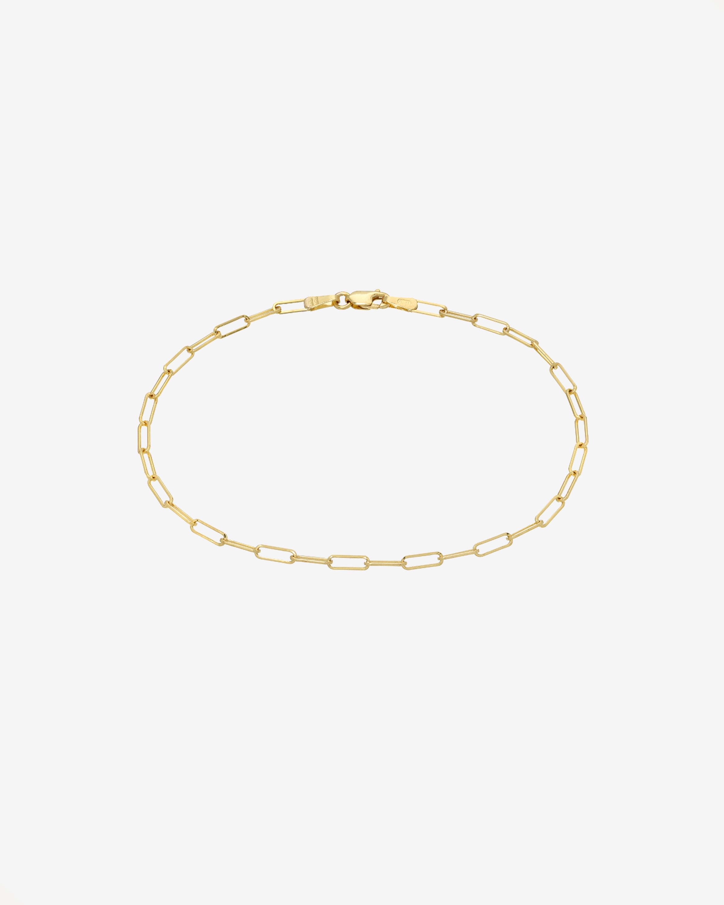 14k Gold Open Link Chain Anklet Chains Zoe Lev Jewelry