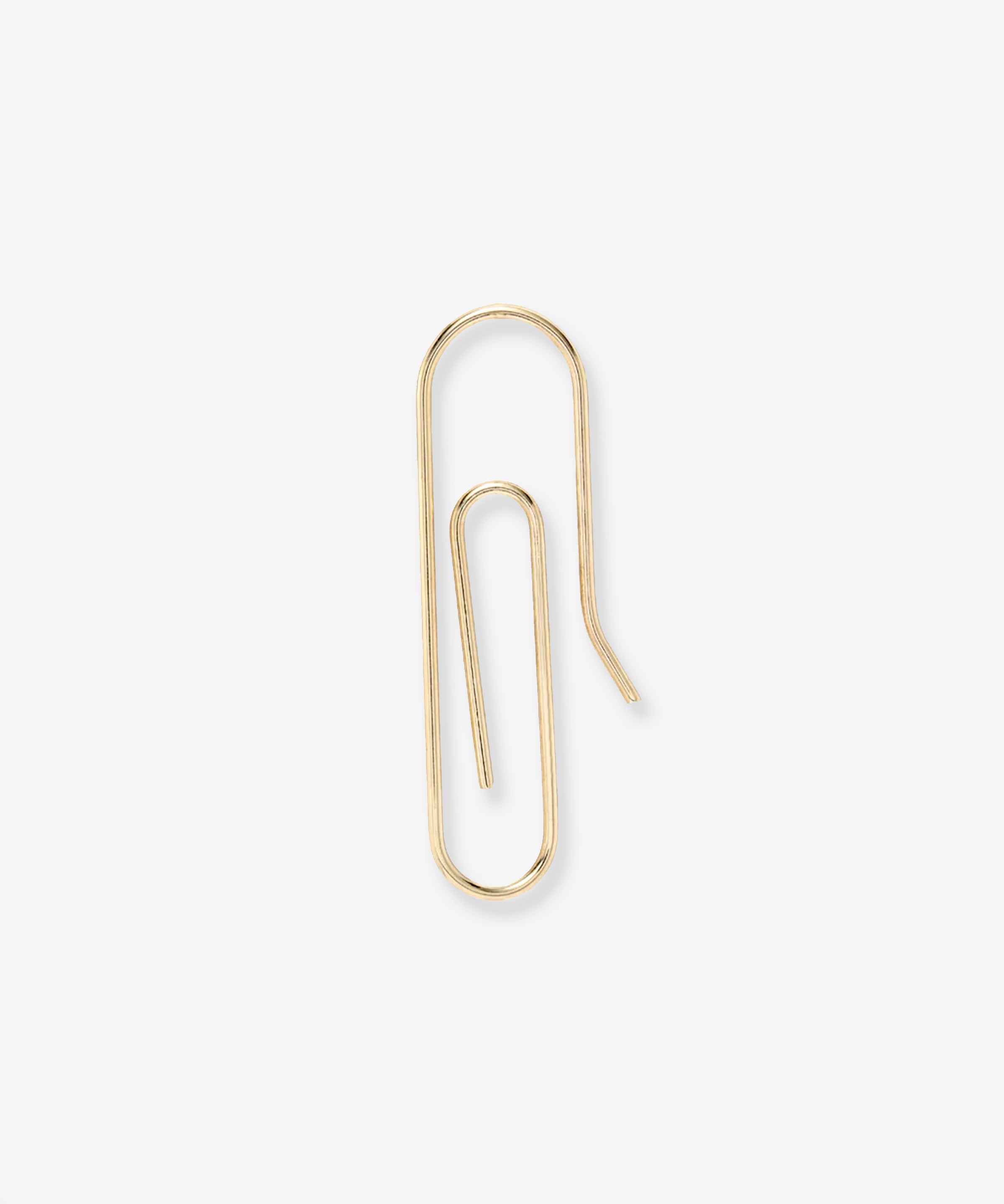 14k Gold Paper Clip Earring Zoe Lev Jewelry