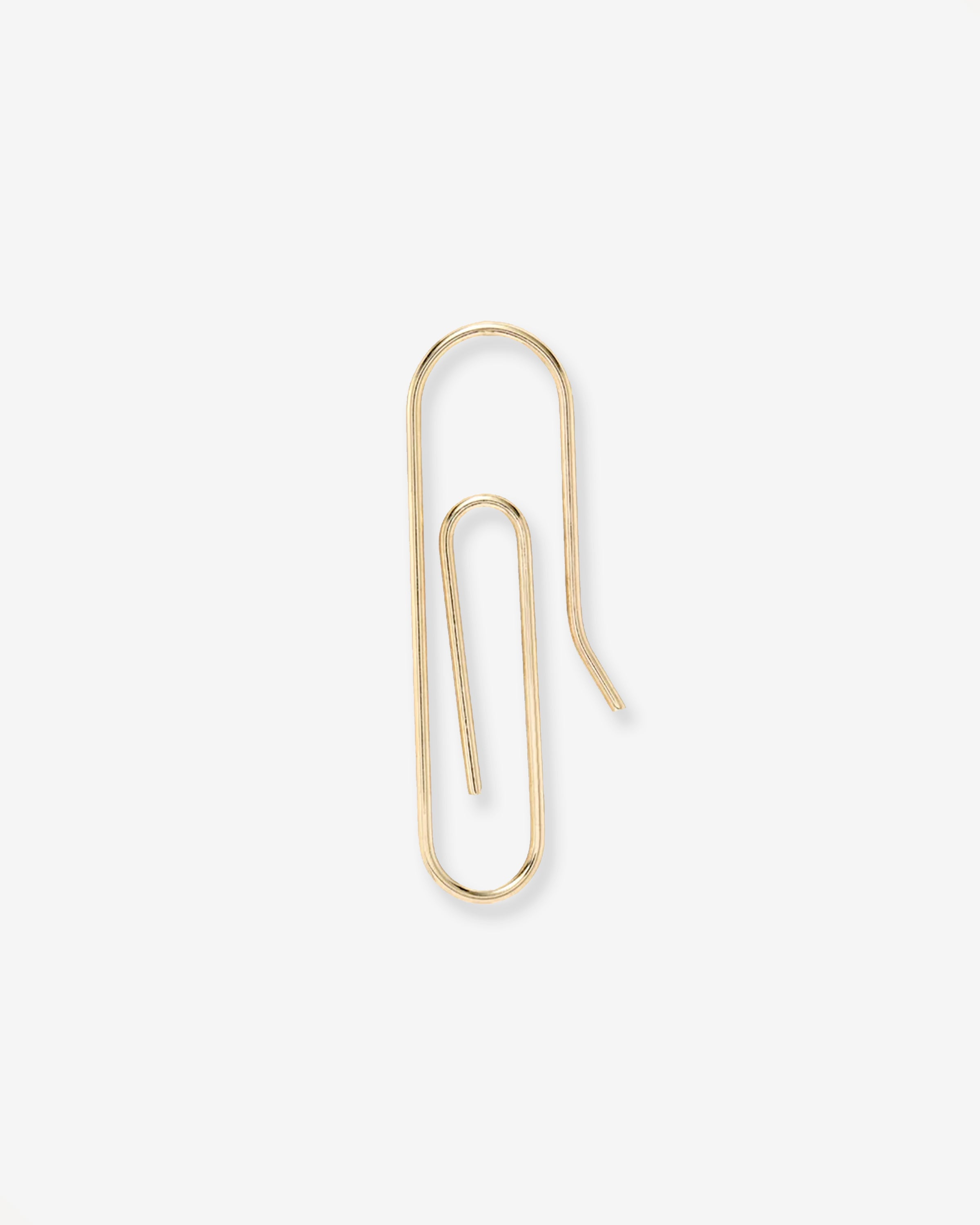 Gold Paper Clip Earring - Single SAMPLE SALE Zoe Lev Jewelry