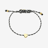 14k Gold Paracord Heart Fortune Anklet Fortune Zoe Lev Jewelry