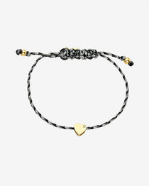 14k Gold Paracord Heart Fortune Anklet Fortune Zoe Lev Jewelry