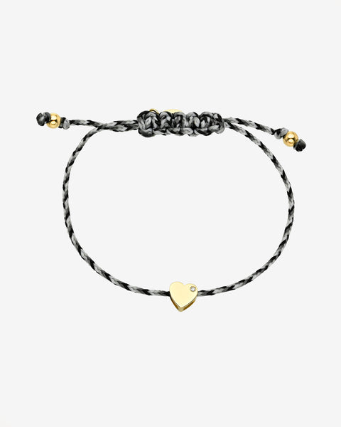 14k Gold Paracord Heart Fortune Anklet