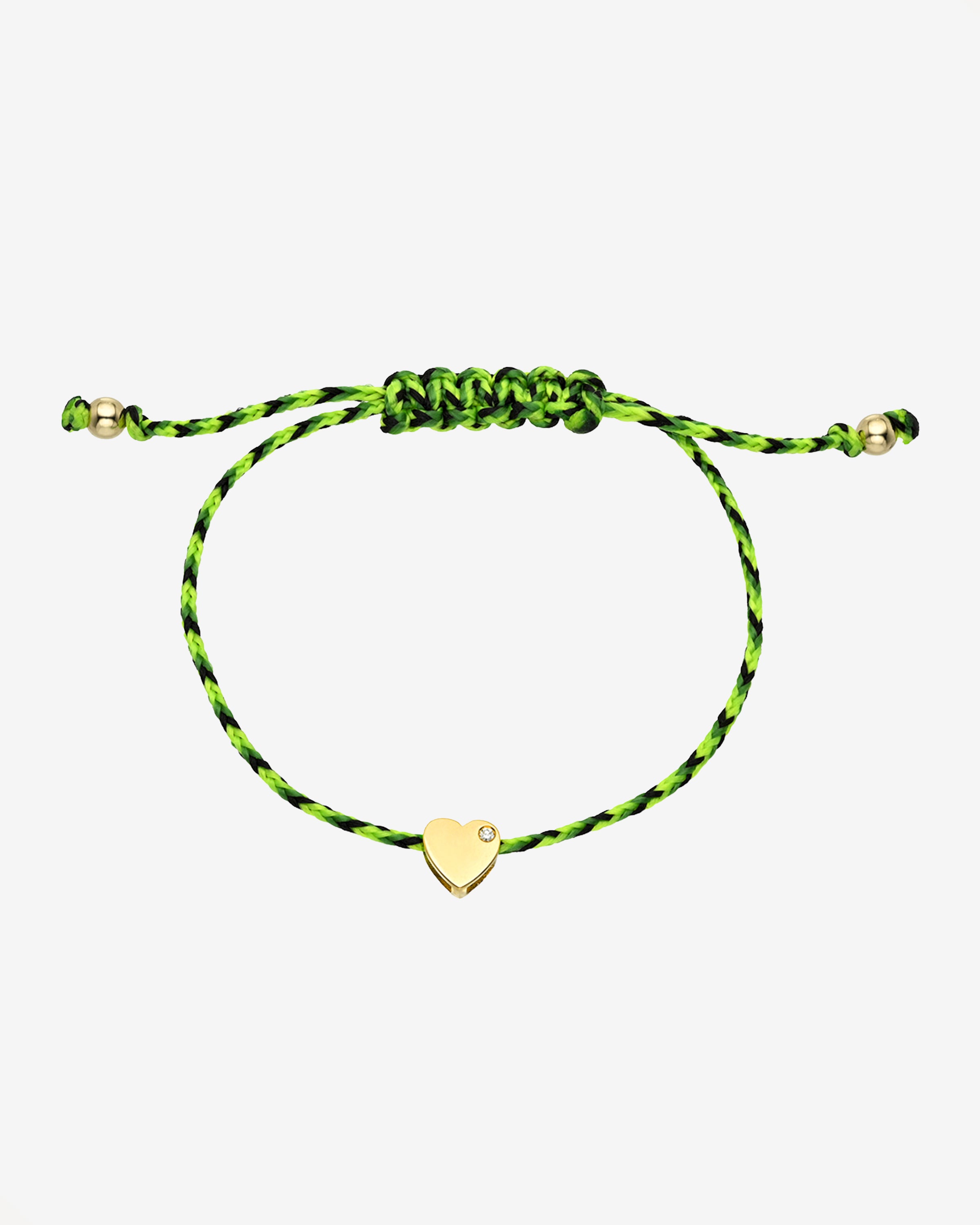 14k Gold Paracord Heart Fortune Anklet