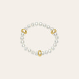 14K Gold Pearl Segment Ring Zoe Lev Jewelry