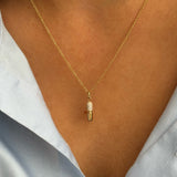 14k Diamond Pill Pendant Zoe Lev Jewelry