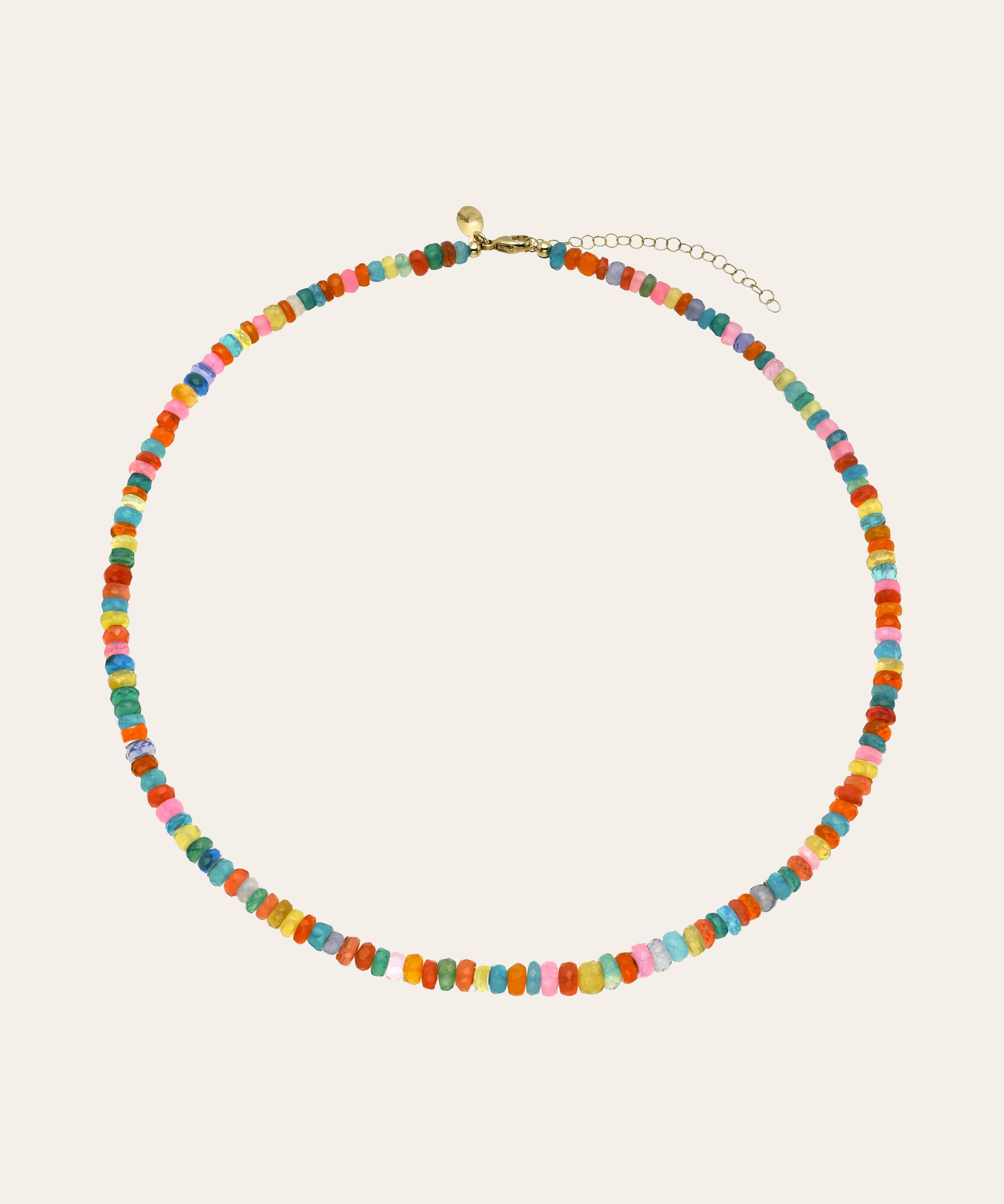 Rainbow Opal Bead Necklace SAMPLE SALE Zoe Lev Jewelry