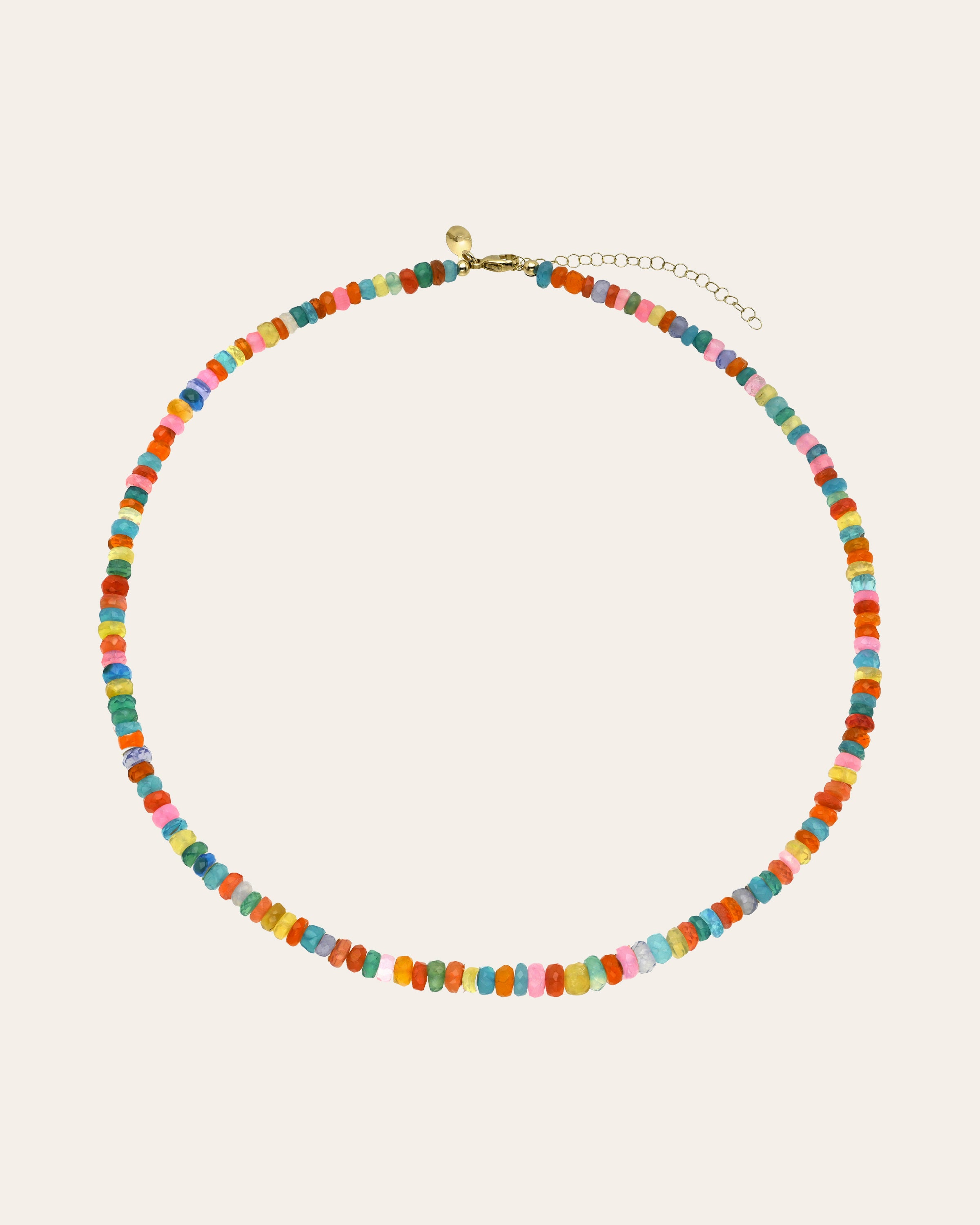 Rainbow Opal Bead Necklace SAMPLE SALE Zoe Lev Jewelry