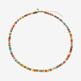 14K Gold Rainbow Opal Segment Bead Necklace Zoe Lev Jewelry