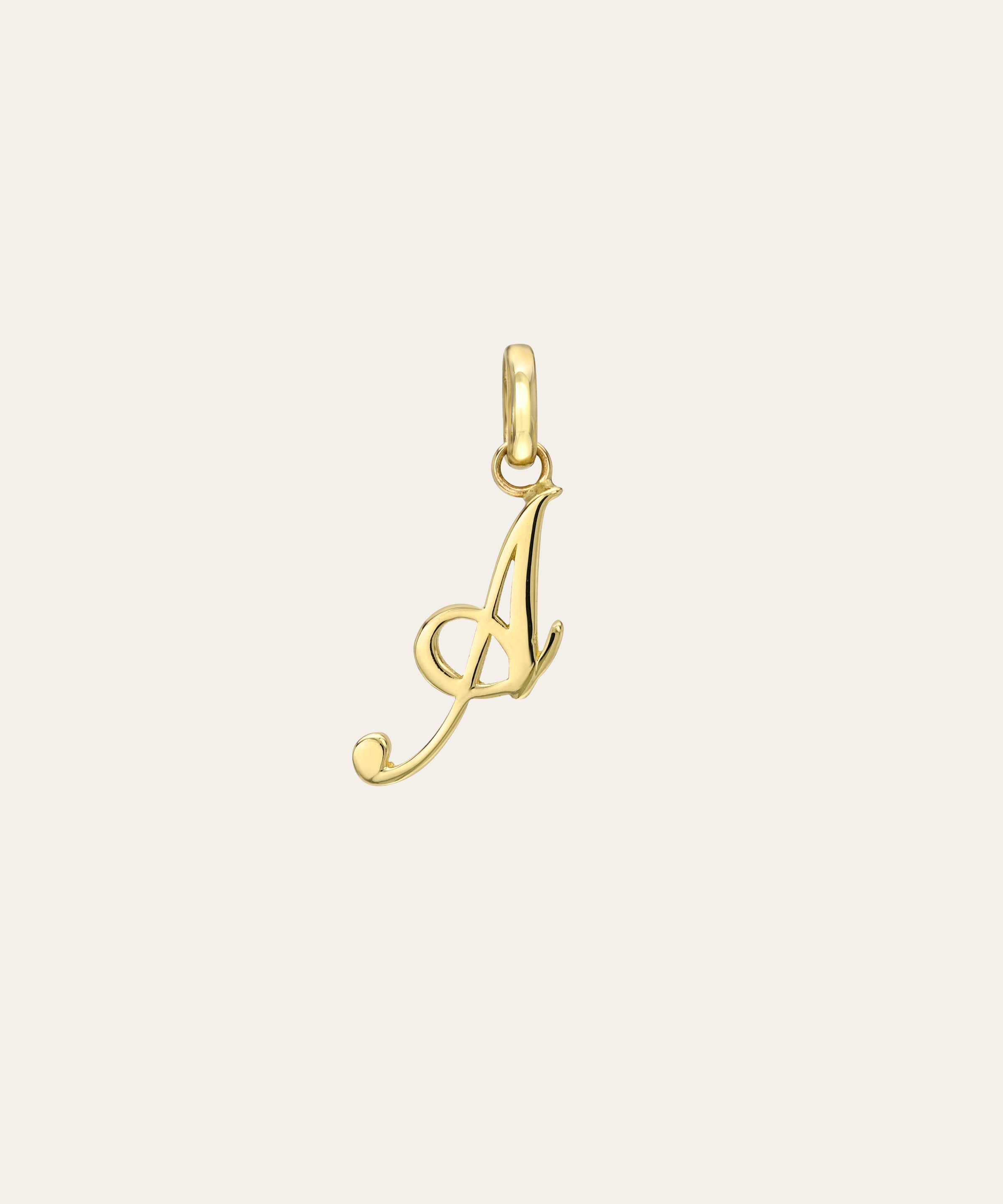 14K Gold Script Initial Pendant Personalized Zoe Lev Jewelry