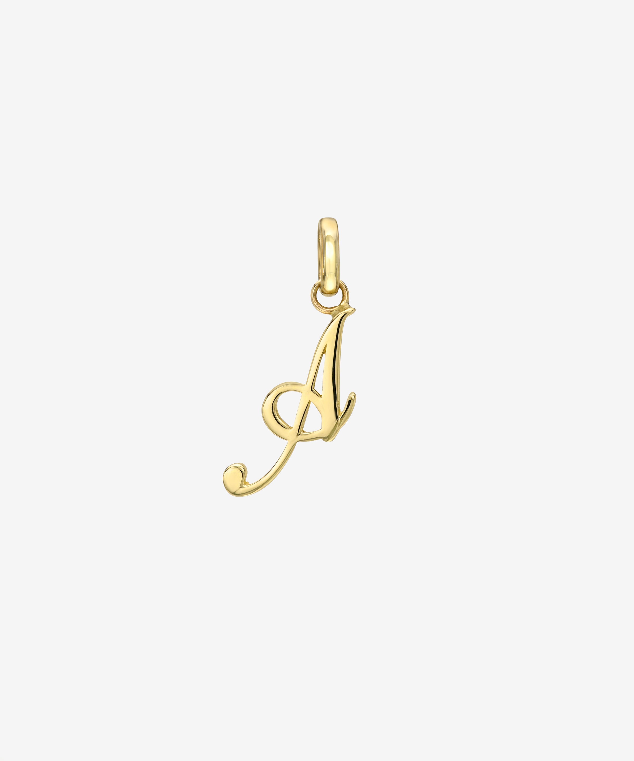 14K Gold Script Initial Pendant Personalized Zoe Lev Jewelry