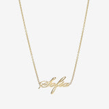 14k Gold Script Name Necklace
