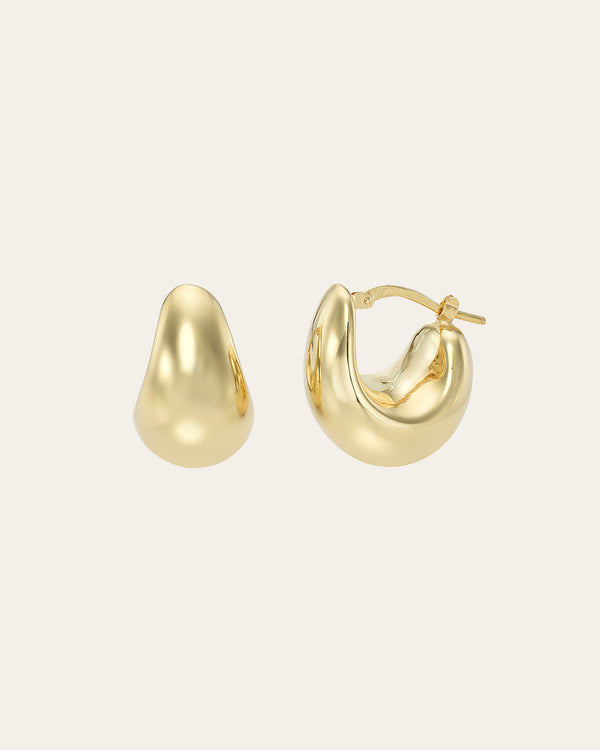 14k Gold Small Bubble Hoops - Zoe Lev Jewelry
